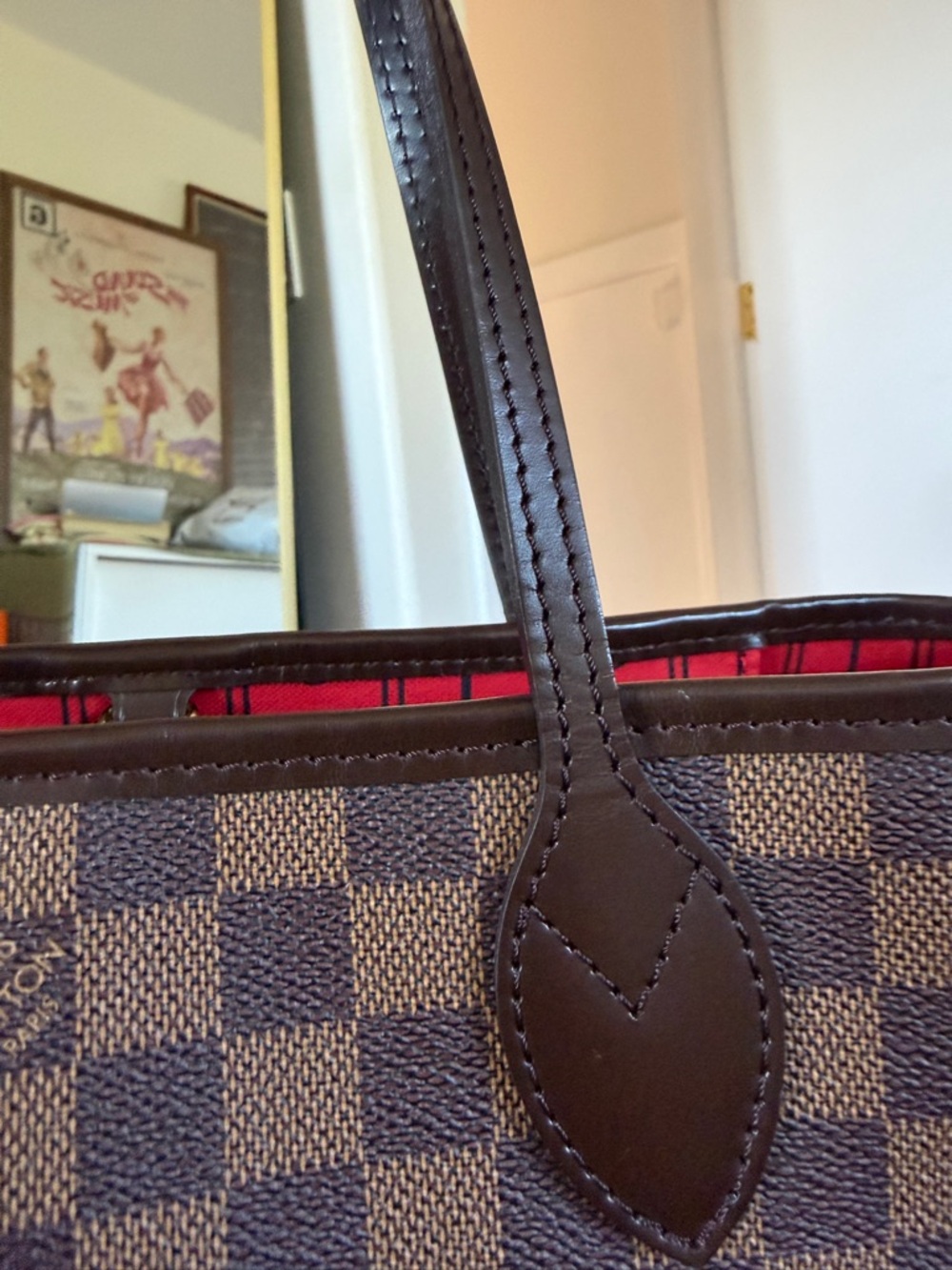 Authentic Louis Vuitton Neverfull PM in Damier Ebene canvas - Picture 10 of 16